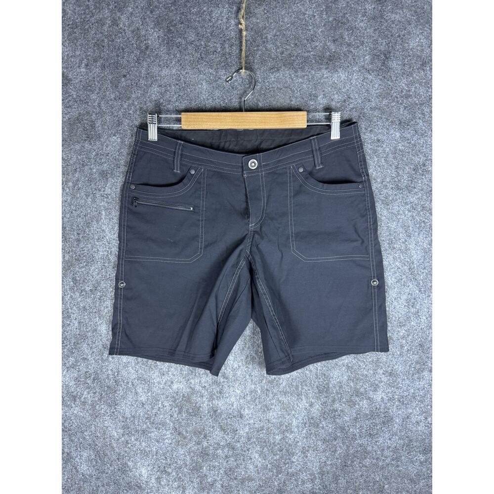 Kuhl Shorts Womens Size 8 Kliffside Air Roll-Up Convertible Nylon Stretch Black